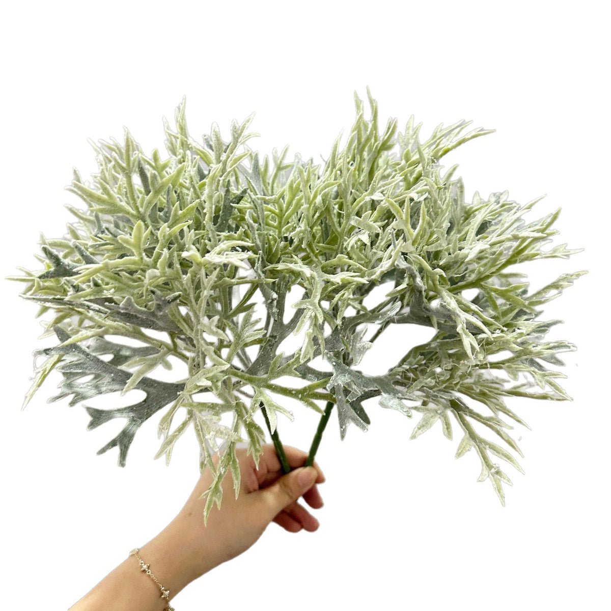 Planta Artificial Cuerno de Alce (Platycerium), Un Ramo Tipo Bush de Plástico PE/PVC, Estilo Moderno, para Hogar, Bodas y Fiestas