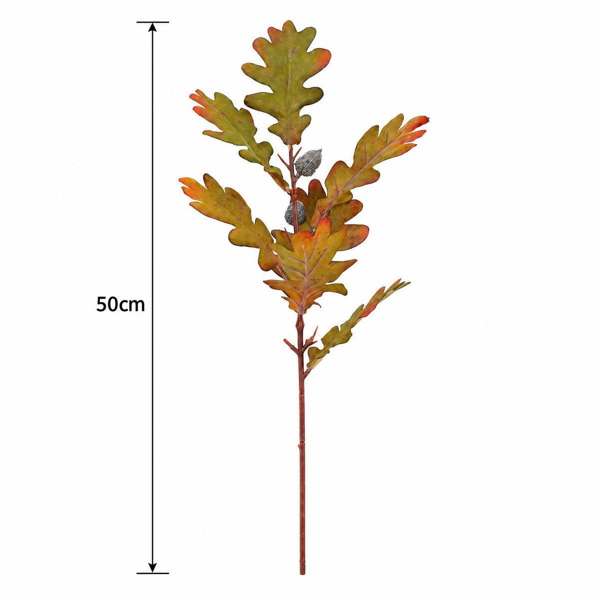 Rama de Ficus Elástico Artificial con Hojas Otoñales, Una Pieza de Tela de Seda Sintética, Decoración de Hogar, Bodas y Escaparates