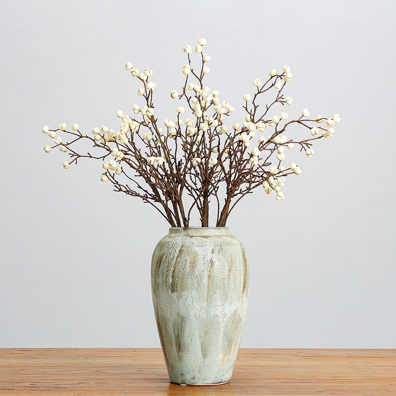 Rama decorativa con frutos de Sabicú, estilo retro, 62 cm, material de espuma, para interiores