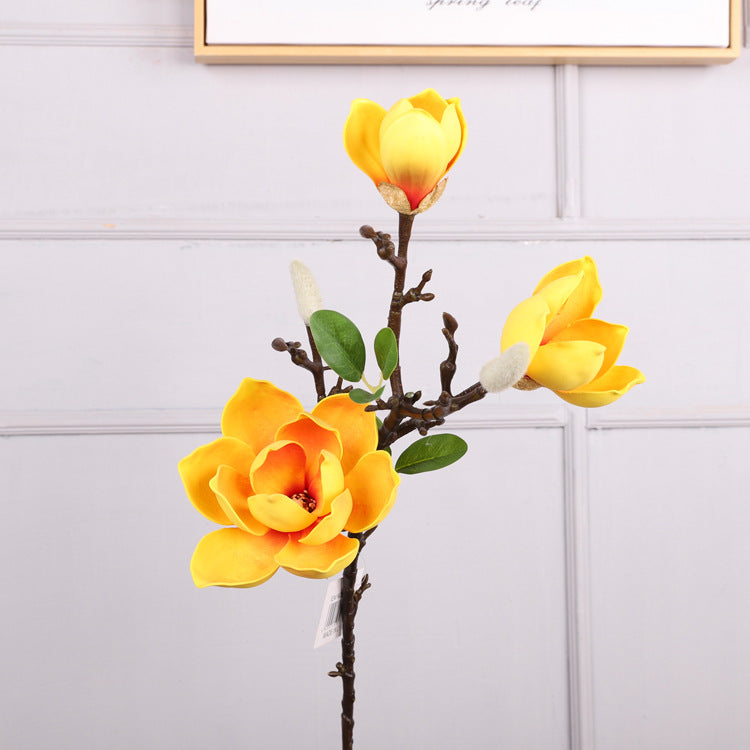 Magnolias artificiales con tacto real de 27" para bodas y eventos