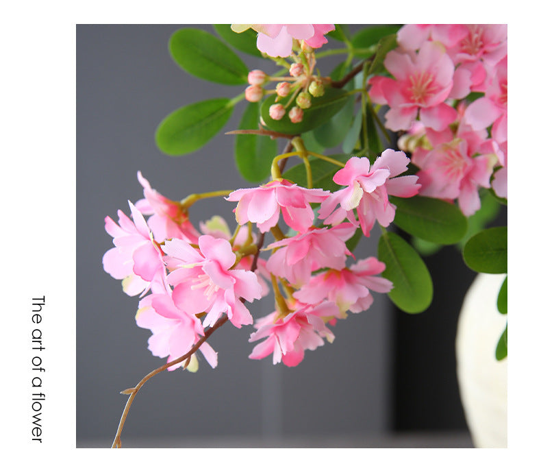 Flores artificiales de gardenia, tallo único con 30 flores, 74 cm, tejido de seda, decoración moderna para interiores