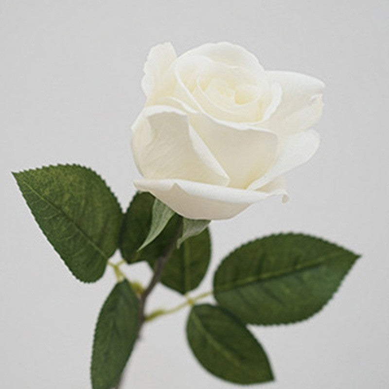 Rosa artificial de seda, tallo único 47 cm, 1 flor de 8.5 cm, decoración moderna para boda, hogar y oficina