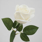 Rosa artificial de seda, tallo único 47 cm, 1 flor de 8.5 cm, decoración moderna para boda, hogar y oficina