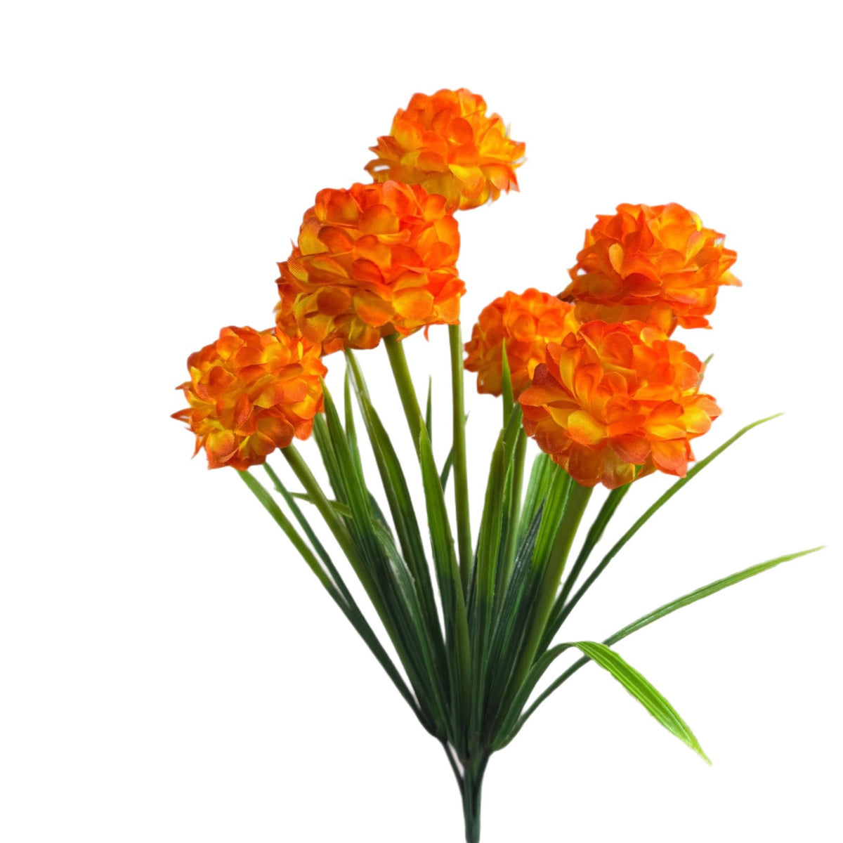 Ramo de 6 flores artificiales de crisantemo PU, 45 cm, estilo moderno, decoración interior para bodas, oficina, hogar, hotel