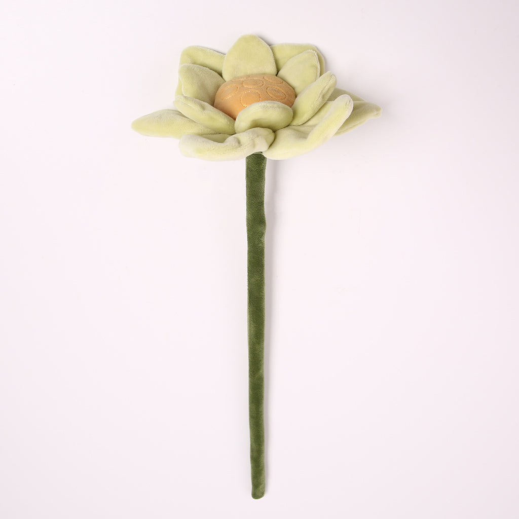 Loto artificial de felpa, tallo flexible, 42 cm, decoración moderna para hogar y regalos