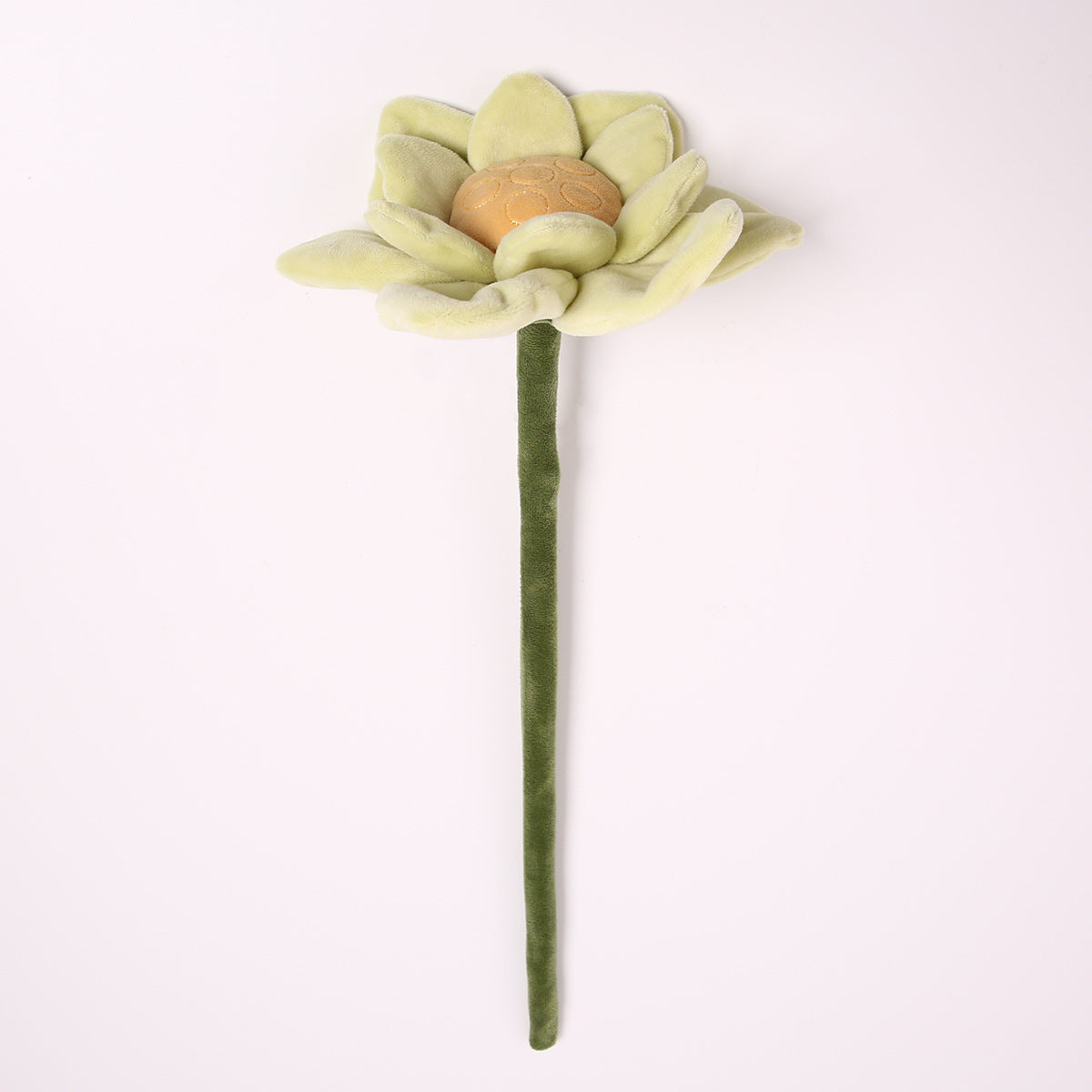 Loto artificial de felpa, tallo flexible, 42 cm, decoración moderna para hogar y regalos