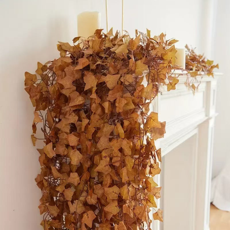 Guirnalda de Hojas de Arce Otoñal Artificial, Enredadera de Tela con 72 Hojas, 220 cm, para Decoración Otoño y Hogar