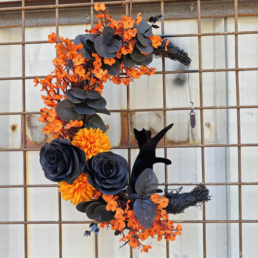 Corona o guirnalda artificial de 14" para decoración de interiores