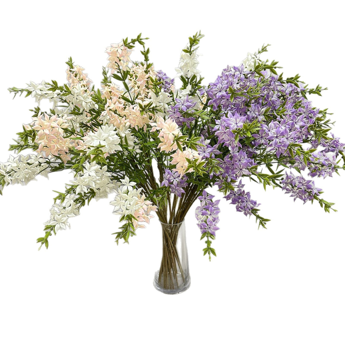 Arbusto de Lilas Artificial, Planta Decorativa de Plástico para Interior y Exterior, Ideal para Bodas, Hogar y Oficina