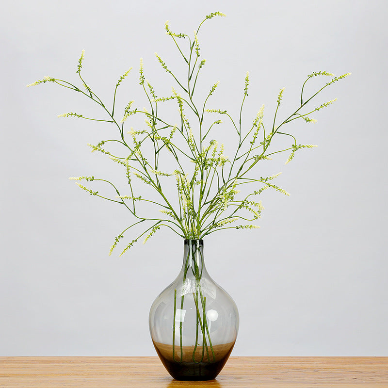 Planta artificial de lavanda y persicaria, tallo largo de 123 cm, decoración moderna para bodas y hogar