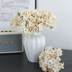 Hortensia Artificial en Tela de Seda Sintética, Rama Única con 1 Flor, Tonos Otoñales, para Decoración de Hogar y Bodas