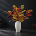 Rama de Ficus Elástico Artificial con Hojas Otoñales, Una Pieza de Tela de Seda Sintética, Decoración de Hogar, Bodas y Escaparates