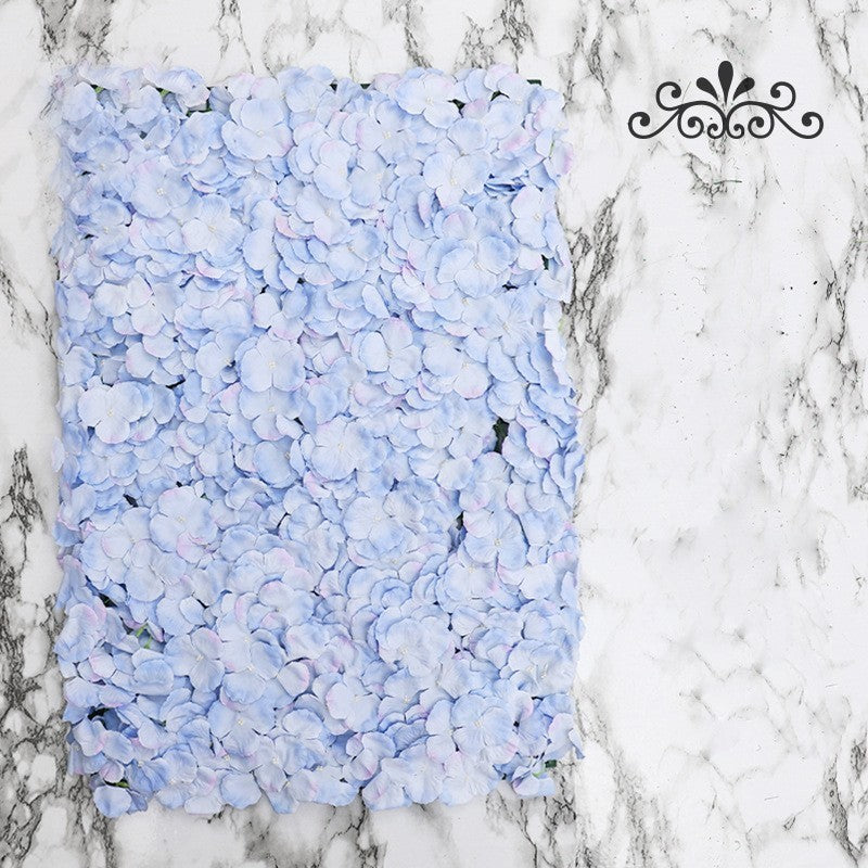 Hortensias artificiales con resistencia a los rayos UV para jardín, balcón y terraza - Case of 3 packs (total of 12 wall mat panels) Burdeos