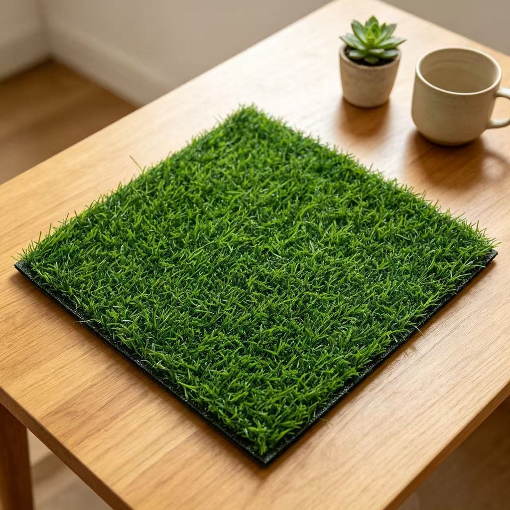 Césped Artificial en Bloque Verde, Estilo Nórdico, 1 Pieza, 20 cm, Decoración DIY para Hogar, Escaparate y Bodas