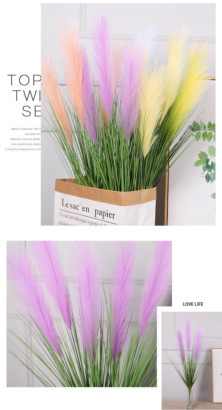Pampas artificiales con resistencia a los rayos UV de 33" para jardín, balcón y terraza
