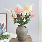 Planta artificial de loto azucena, tallo único con 3 flores, 103 cm, decoración de interior rustica y elegante