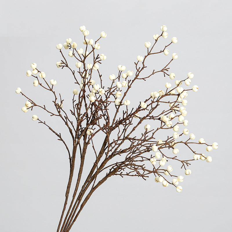 Rama decorativa con frutos de Sabicú, estilo retro, 62 cm, material de espuma, para interiores