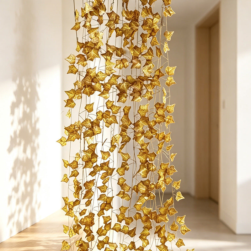 Guirnalda de Hojas de Arce Otoñal Artificial, Enredadera de Tela con 72 Hojas, 220 cm, para Decoración Otoño y Hogar