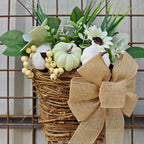 Calabazas artificiales con resistencia a los rayos UV de 19" x 19" para jardín, balcón y terraza