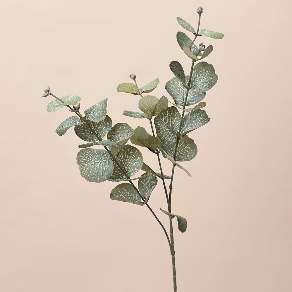Rama de Eucalipto Artificial de Plástico, Ramo de 1 Pieza con Ramas Doblables, Decoración de Hogar, Bodas y Escaparates