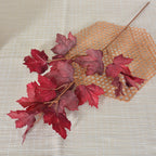 Hoja de Arce Artificial para Decoración Navideña, 70 cm, Tela de Poliéster, Sin Maceta