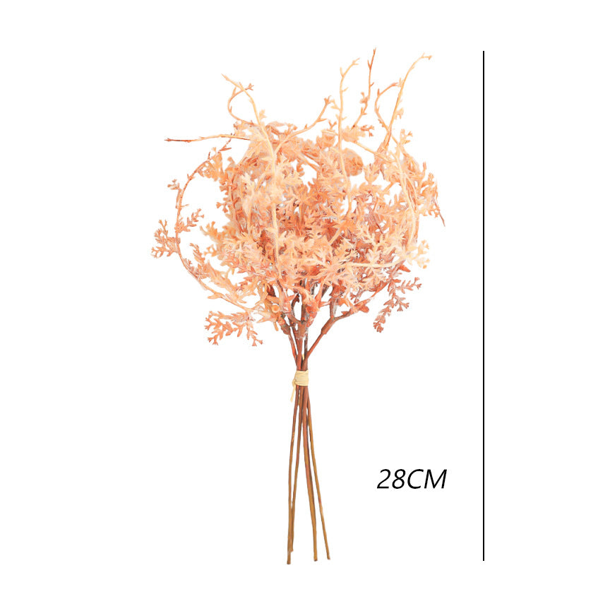 Ramo de Flores Artificiales de Escarcha (Rime), Pack de 5 Piezas, Plástico, para Decoración de Hogar, Bodas y Escaparates