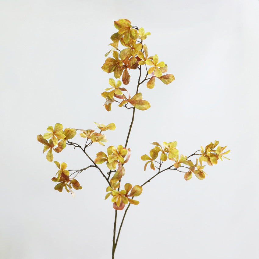 Rama artificial de campanillas con hojas de nandina, arbusto de 1 pieza en degradado otoñal, para salón, hotel o escaparate