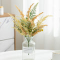 Ramo de Eucalipto y Helecho Artificial, Pieza Única de 37 cm en Plástico y Hierro, para Decoración del Hogar y Bodas