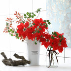 Flores de Pascua artificiales de 12" para decoración del hogar