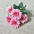 Ramo de Cosmos Artificial con 5 Cabezas de Flor, Tela de Seda Sintética, Estilo Campestre para Boda y Hogar
