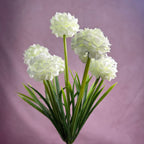Ramo de 6 flores artificiales de crisantemo PU, 45 cm, estilo moderno, decoración interior para bodas, oficina, hogar, hotel