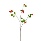 Rama artificial de fresa de espuma, 72 cm, 8 frutos, decoración para hogar y negocios