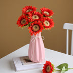 Girasoles artificiales de 17" para jardín, balcón y terraza - Rojo
