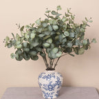 Rama de Eucalipto Artificial de Plástico, Ramo de 1 Pieza con Ramas Doblables, Decoración de Hogar, Bodas y Escaparates