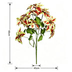 Rama artificial de flor de Pascua con 12 flores, 45 cm, decoración moderna para bodas y hogar