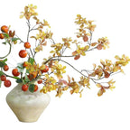 Rama artificial de campanillas con hojas de nandina, arbusto de 1 pieza en degradado otoñal, para salón, hotel o escaparate