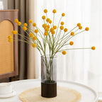 Ramo de Bolas Doradas Artificial, 4 Cabezas Plástico, Flor Decorativa para Salón, Oficina y Escaparate