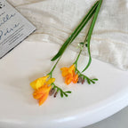 Arreglo floral de orquídea artificial, 6 flores, 60 cm, tejido de seda, decoración moderna para bodas, hogar y hoteles