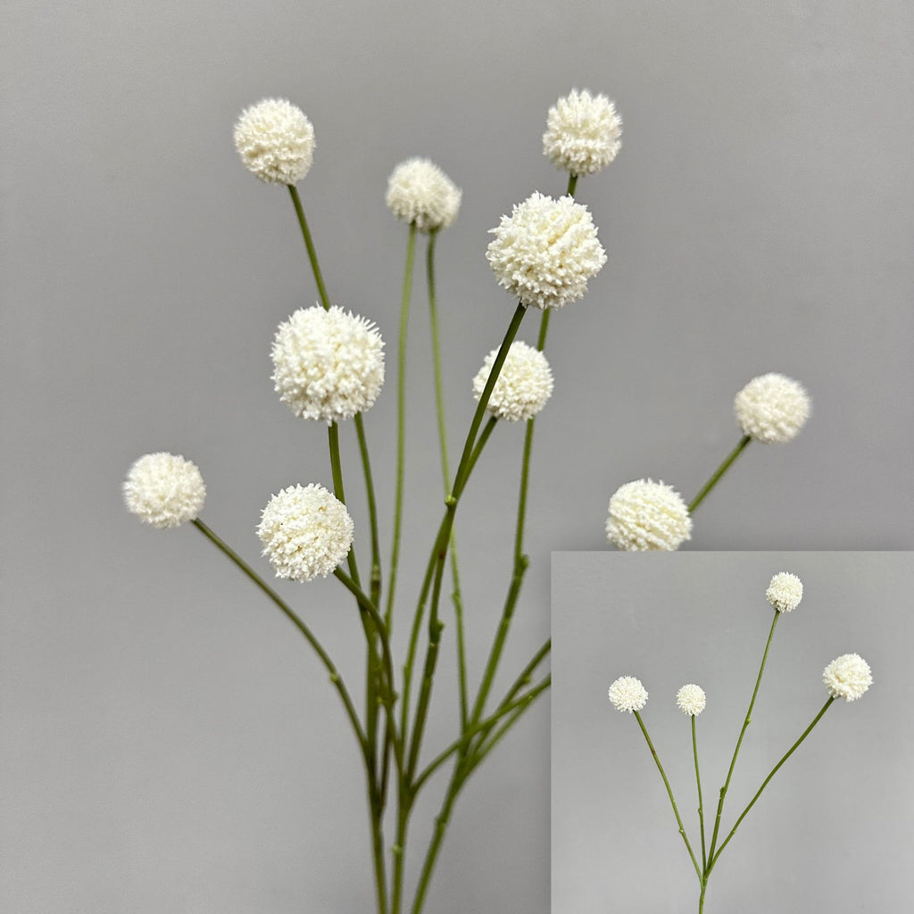 Ramo de Bolas Doradas Artificial, 4 Cabezas Plástico, Flor Decorativa para Salón, Oficina y Escaparate