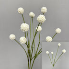 Ramo de Bolas Doradas Artificial, 4 Cabezas Plástico, Flor Decorativa para Salón, Oficina y Escaparate