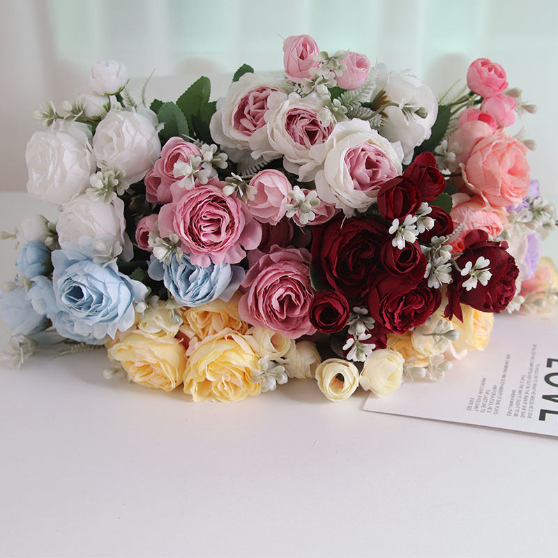 Rosas artificiales de 21" para bodas y eventos - Champán