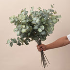 Rama de Eucalipto Artificial de Plástico, Ramo de 1 Pieza con Ramas Doblables, Decoración de Hogar, Bodas y Escaparates