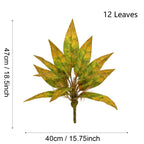 Planta artificial de crotón, 40 cm, decoración moderna para hogar, oficina y eventos