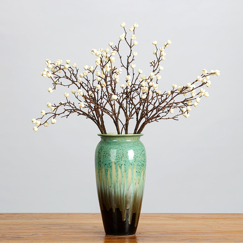 Rama decorativa con frutos de Sabicú, estilo retro, 62 cm, material de espuma, para interiores