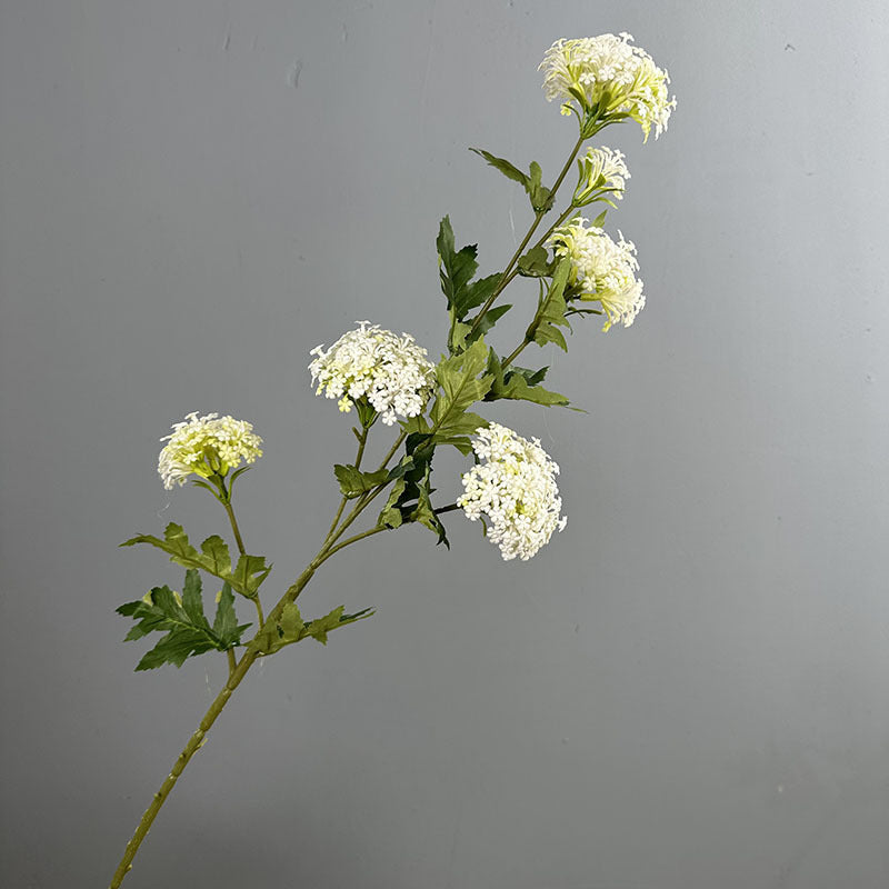 Ramita de Flores Artificiales de Hortensia de Madera, 85 cm, 6 Cabezas, Decoración para Hogar, Bodas y Oficinas