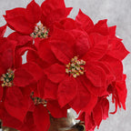 Flores de Pascua artificiales de 12" para decoración del hogar