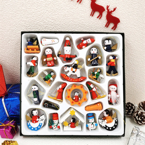 Adorno colgante artificial 24 piezas para decoración navideña - Christmas ornaments set