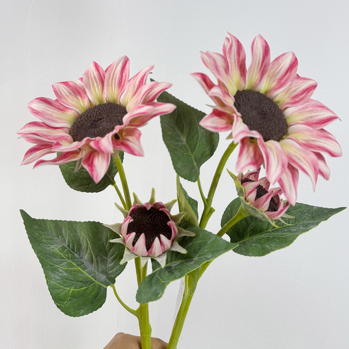 Girasol Artificial de 116 cm, 2 Flores, Decoración Moderna para Hogar y Eventos