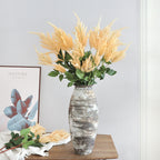 Planta artificial de loto azucena, tallo único con 3 flores, 103 cm, decoración de interior rustica y elegante