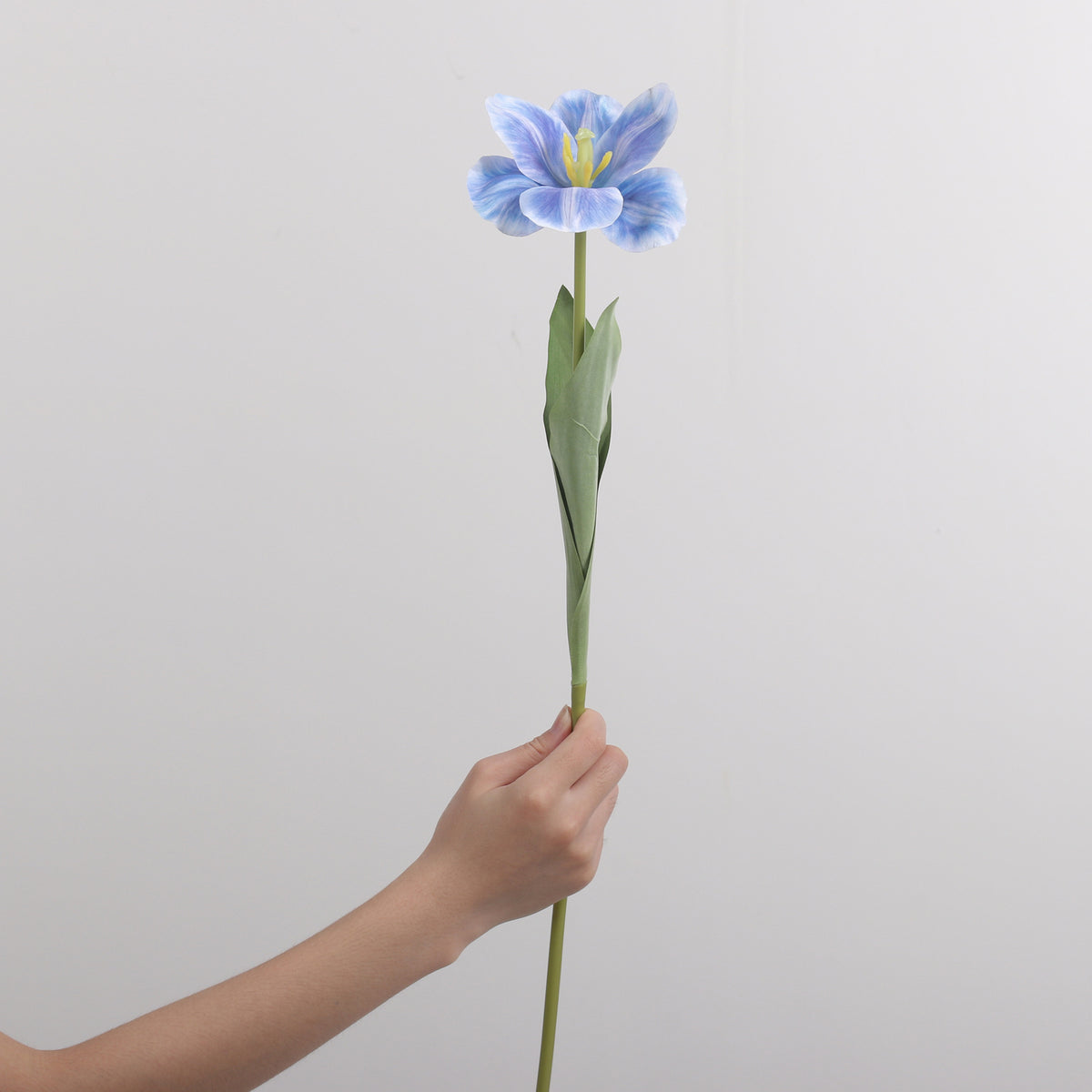 Tulipán artificial de PU, 1 tallo con flor de 10 cm, 65 cm de altura, para bodas y decoración del hogar